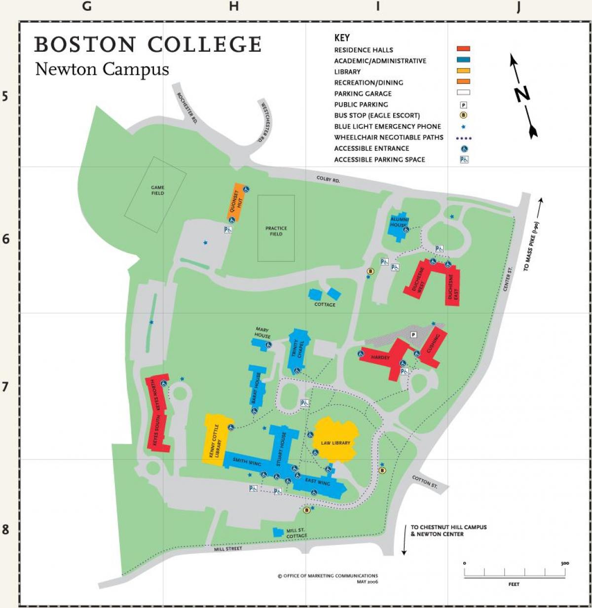 térkép Boston college