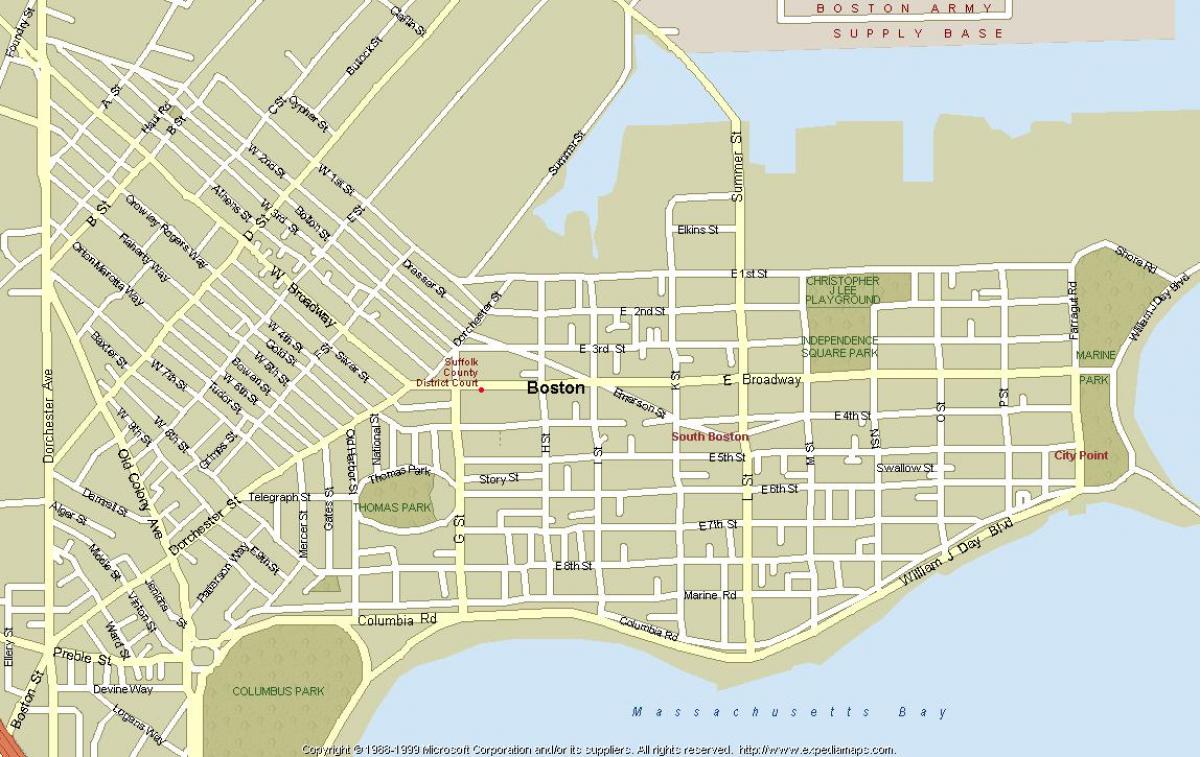 utca térkép Bostoni