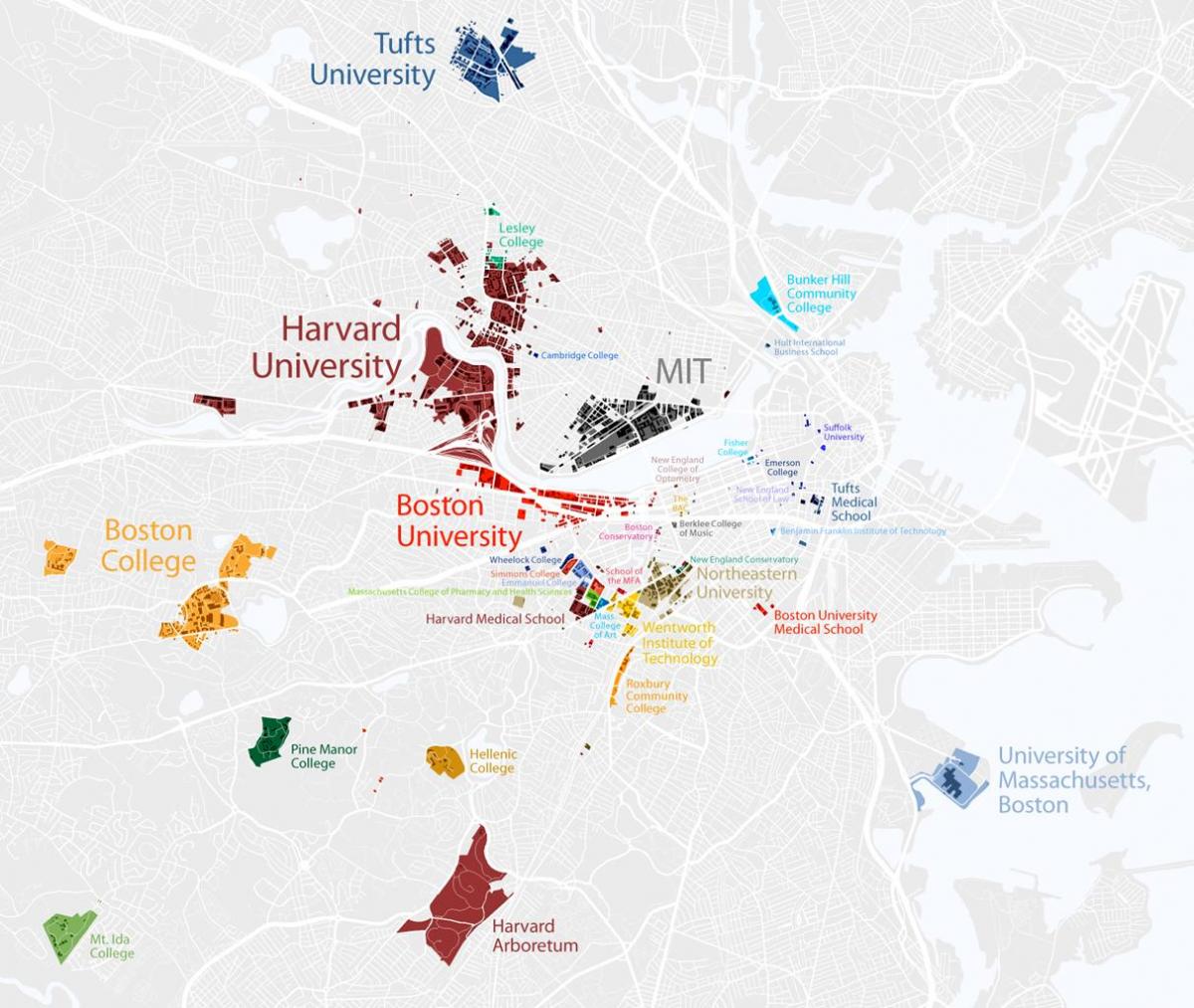 térkép Bostoni egyetem