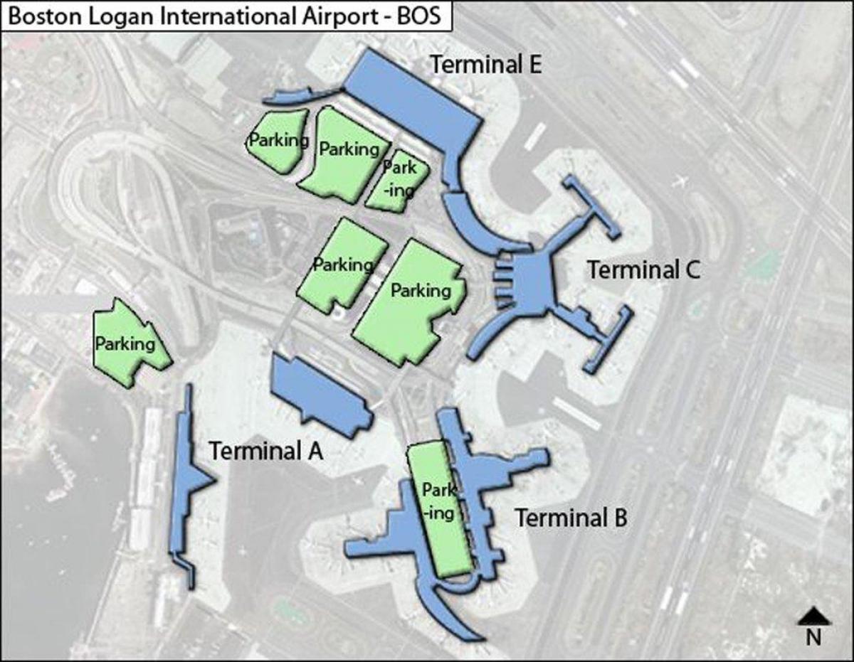 térkép Boston Logan airport