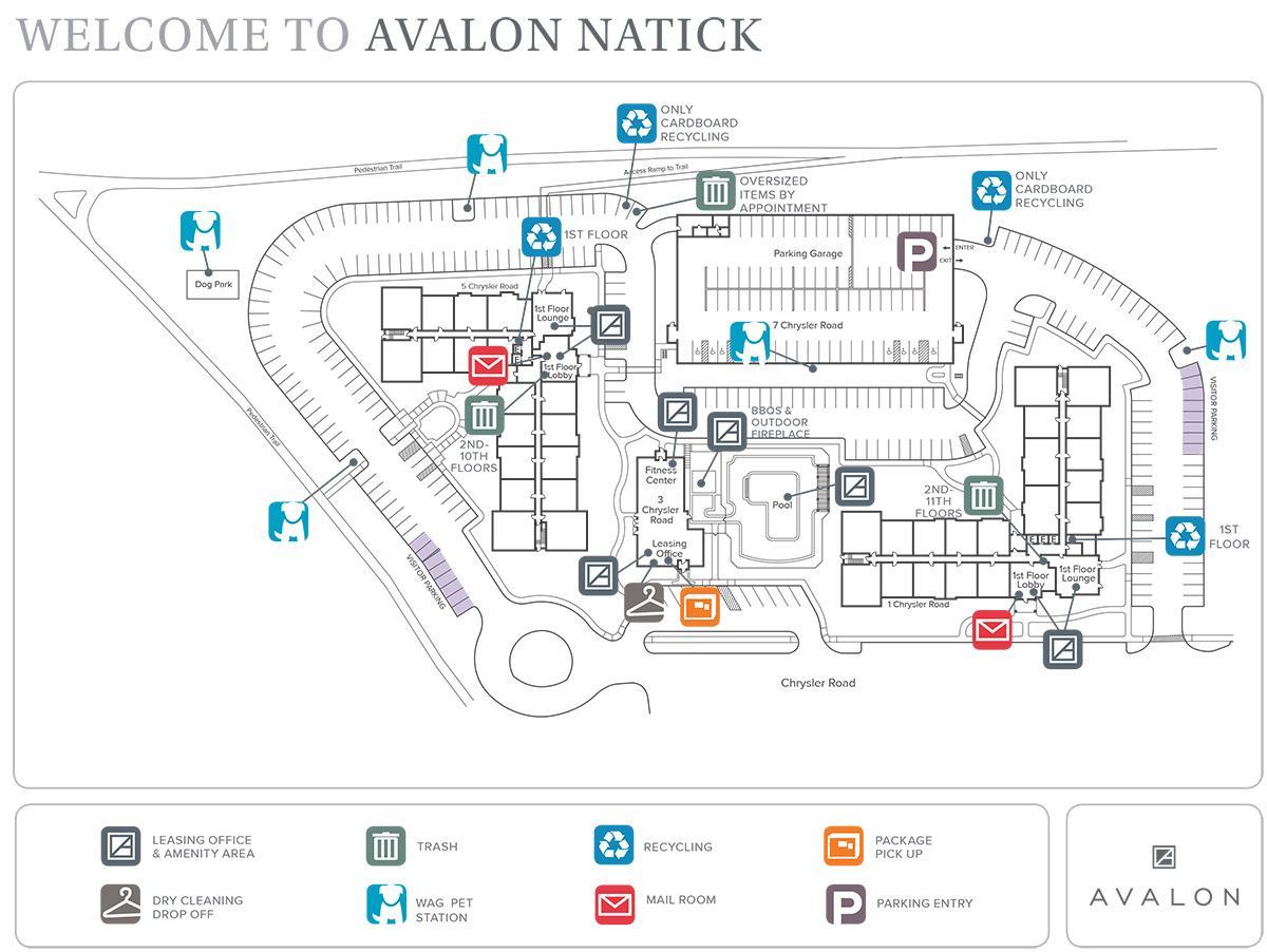 térkép Natick Bevásárlóközpont