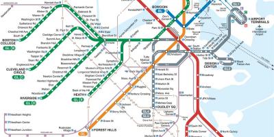 Boston metró területén térkép