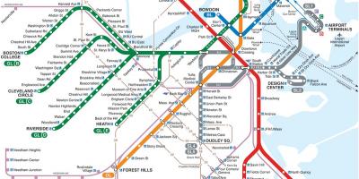 T a vonat Boston térkép