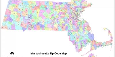 Irányítószám térkép Bostoni