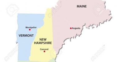 Térkép New England államok