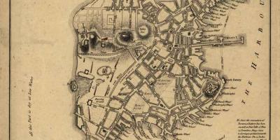 Térkép történelmi Bostoni