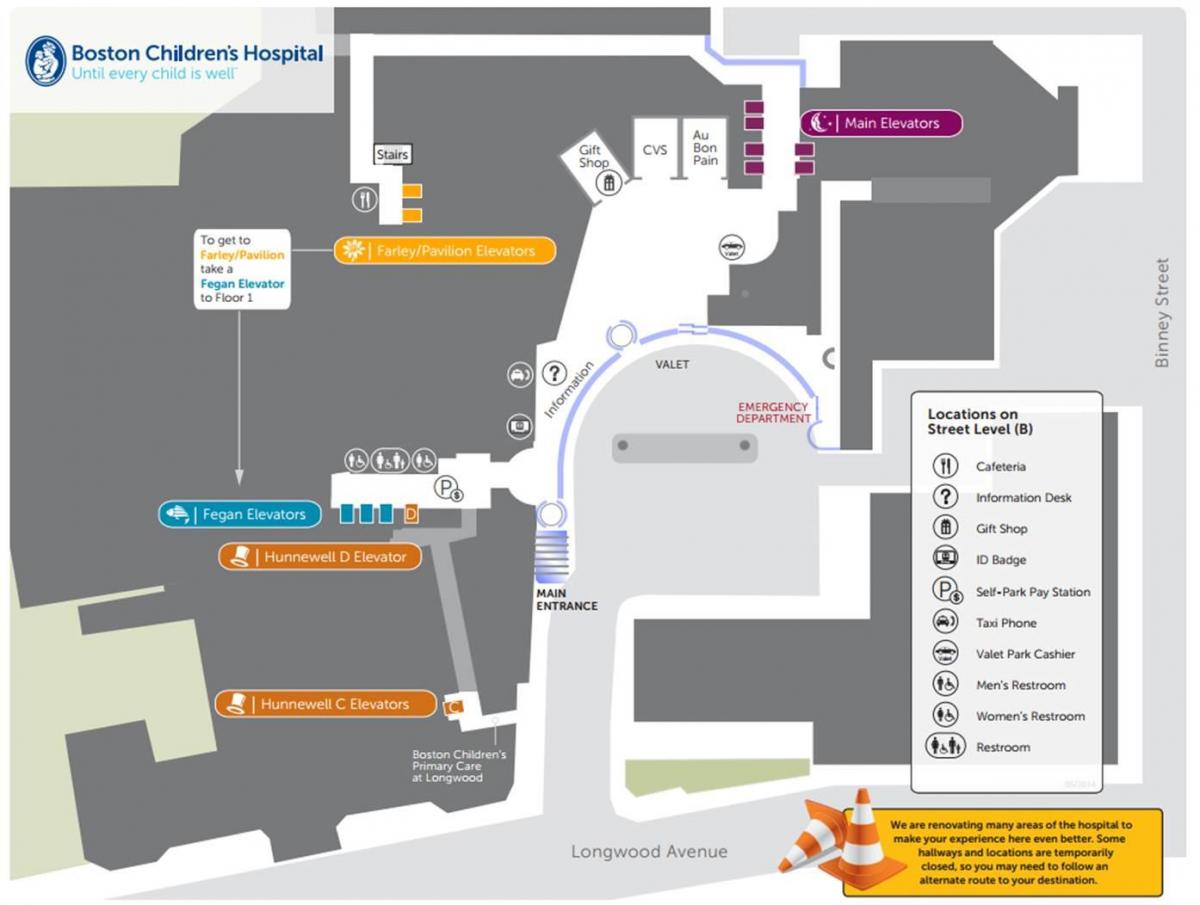 Gyermekkórház Boston térkép