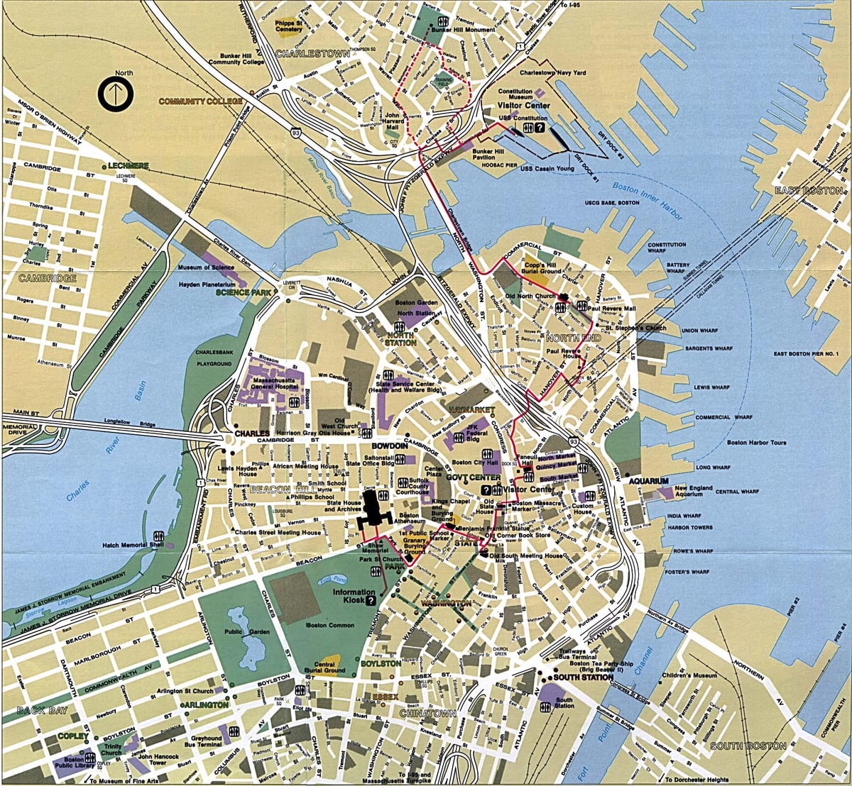 Boston city térkép