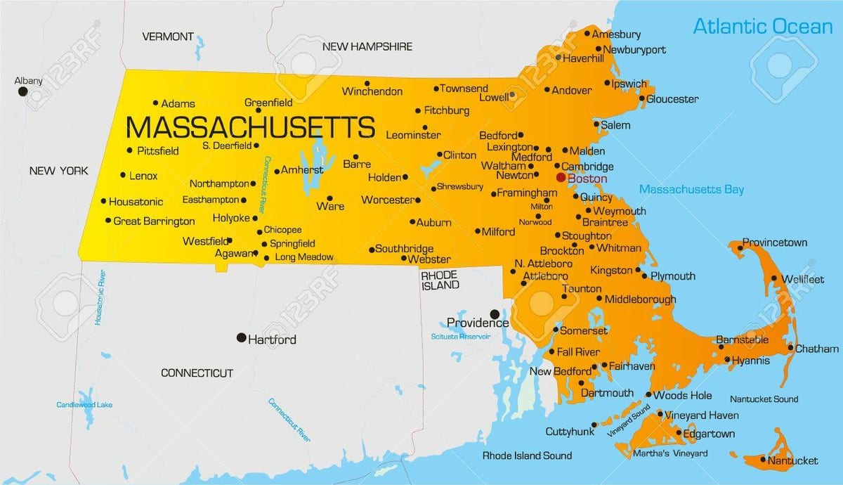 Massachuset térkép