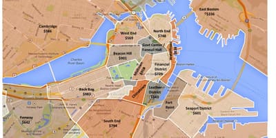 Város Boston övezeti térkép