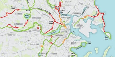 Térkép Boston kerékpár
