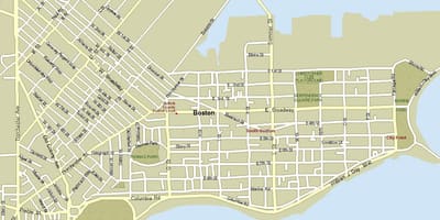Térkép Boston tömeg