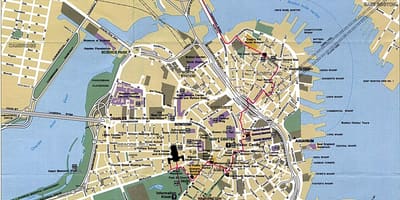 Boston city térkép