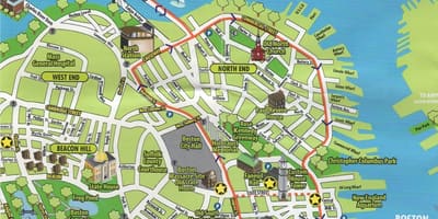 Térkép Boston városnézés