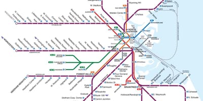 Boston pályaudvar térkép
