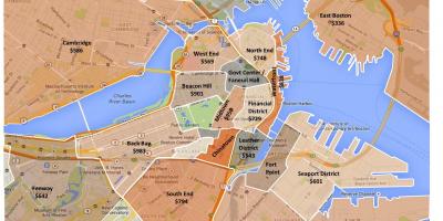 Város Boston övezeti térkép