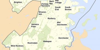 Térkép Boston környező terület