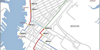 Térkép kelet-Boston