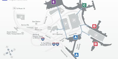 Térkép Logan airport b terminál