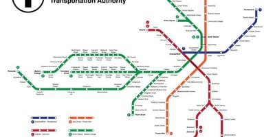 Metró Boston térkép