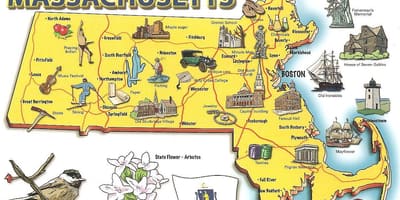 Új-Anglia, usa térkép